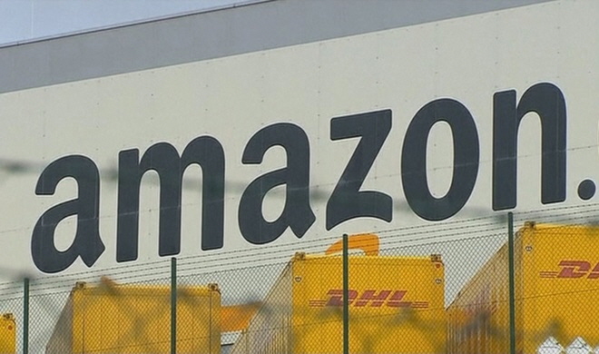 Amazon.com, Inc.’s logo is shown in this undated file photo provided by Yonhap News TV.