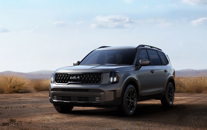 This file photo provided by Kia Corp. shows the face-lifted Telluride SUV.