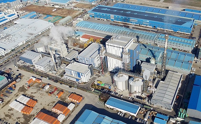This photo, provided by LX International Corp. on April 19, 2022, shows Poseung Green Power's biomass power plant, located in Pyeongtaek, Gyeonggi Province, about 70 kilometers south of Seoul.
