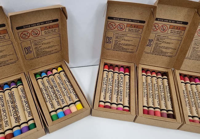 Shinsegae International Donates Crayons Made from Recycled Lipstick