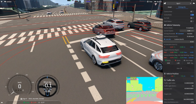 This image provided by the Seoul Metropolitan Government shows a self-driving car simulator .