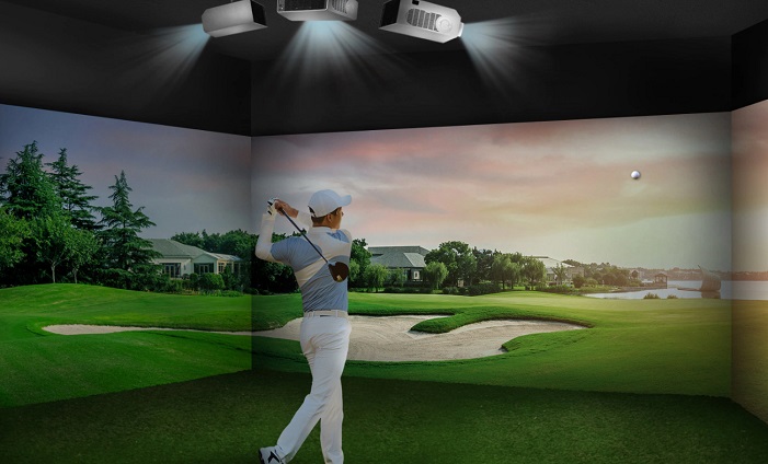 The LG ProBeam provides an optimum screen golf environment. (image: LG Electronics Inc.)