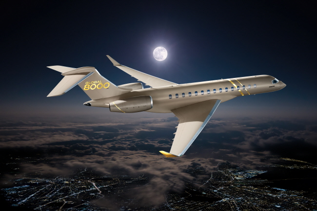 Bombardier introduced the new Global 8000 aircraft at EBACE in Geneva on May 23, 2022