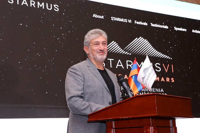 Dr. Garik Israelian, astrophysicist and co-founder of STARMUS at the press conference for STARMUS VI