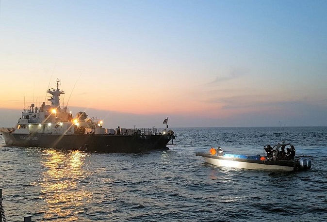 This photo, provided by the Korea Coast Guard's West Sea Special Security Unit on June 12, 2022, shows a Chinese fishing boat seized for alleged illegal fishing in South Korean waters. 