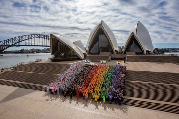 Sydney WorldPride Welcomes the World with Giant Human Progress Flag