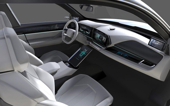 This photo provided by LG Electronics Inc. shows a digital cockpit built with the company's infotainment system.