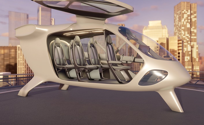 This file photo provided by Hyundai Motor shows its U.S.-based unit Supernal's electrical vertical take-off and landing (eVTOL) aircraft concept introduced at the Farnborough Airshow on July 18, 2022. 