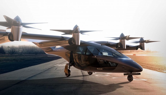 This photo provided by Vertical Aerospace shows its electric vertical takeoff and landing (eVTOL) aircraft, VX4.