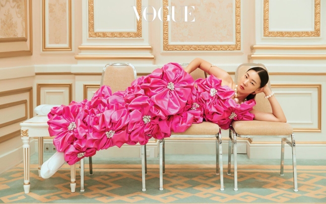 This image provided by Vogue Korea shows its photo taken at Cheong Wa Dae's Yeongbingwan guest house. 