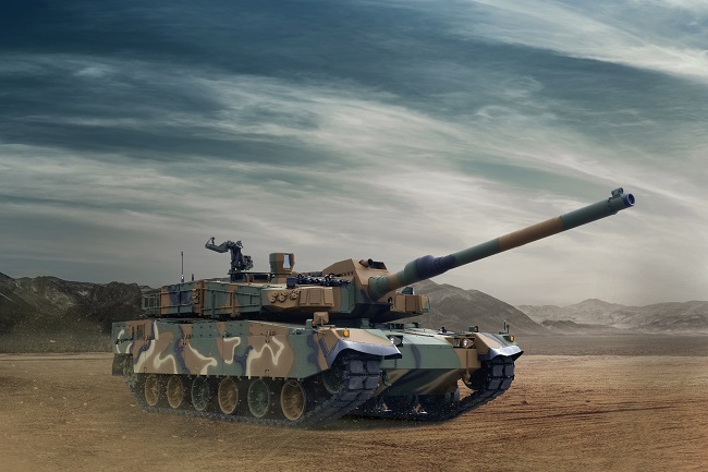 This graphic image provided by Hyundai Rotem shows the K2 tank.