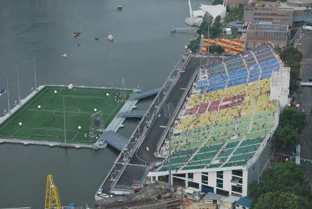 This photo from StadiumDB.com shows the Float at Marina Bay in Singapore.