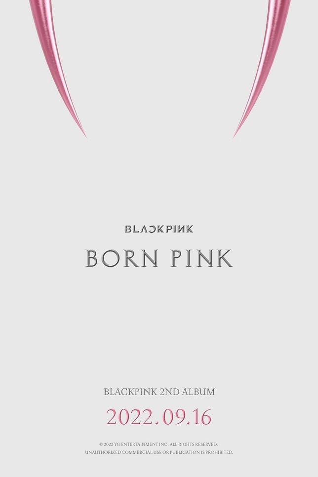 This photo provided by YG Entertainment is a teaser image for BLACKPINK's second studio album set to come out Sept. 16, 2022. 