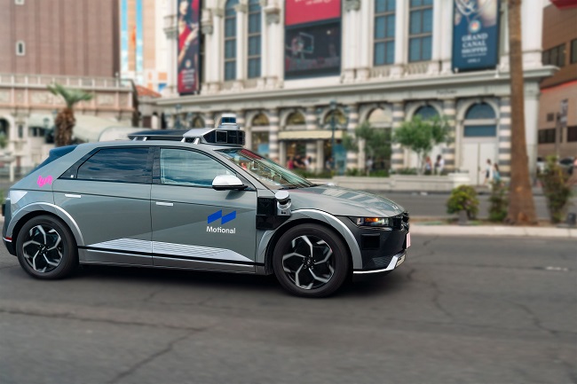 This file photo provided by Hyundai Motor Group shows the IONIQ 5-based robo taxi.