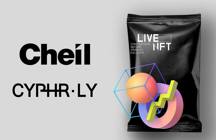 This photo provided by Cheil Worldwide Inc. shows CYPHRLY's NFT packaging image. 