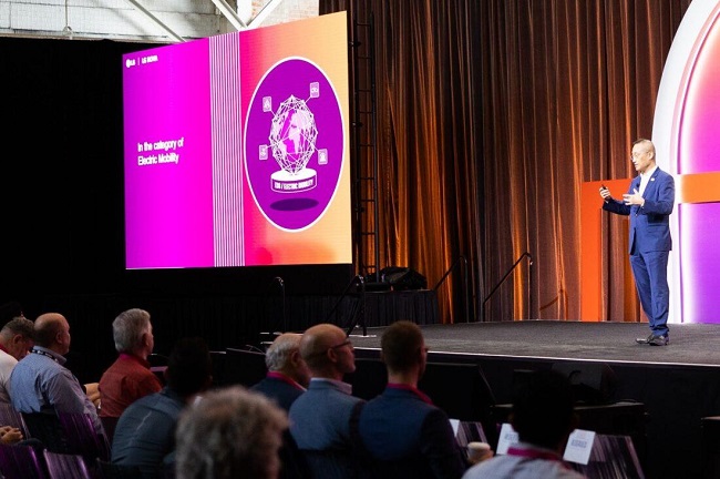 This photo provided by LG Electronics Inc. shows its two-day Fall Innovation Festival held at The Craneway Pavilion in San Francisco from Sept. 7-8, 2022. 