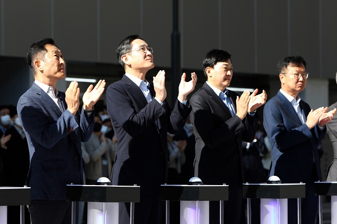 Samsung’s De Facto Leader Lee Attends Opening Ceremony of Samsung Biologics’ Fourth Plant
