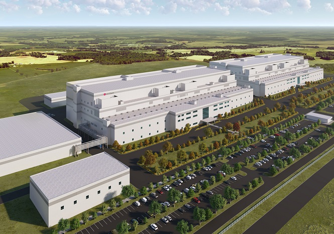 This 3-D bird's-eye rendering shows the new cathode plant to be built by LG Chem Ltd., South Korea's top chemical maker, in the U.S. state of Tennessee by 2025, as provided by the company on Nov. 22, 2022. 