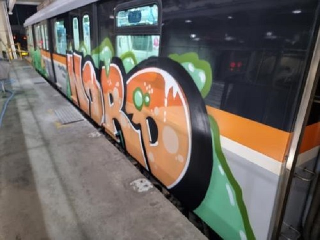 American Brought Back to S. Korea for Probe over Graffiti on Subway Trains