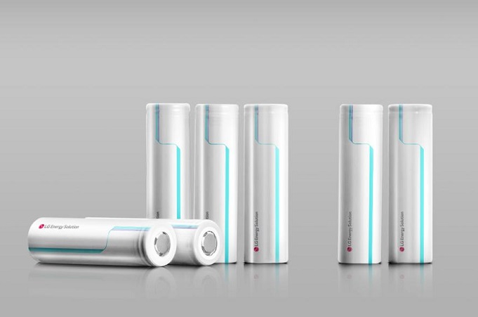 This photo provided by LG Energy Solution Ltd. shows the battery maker's cylindrical batteries.