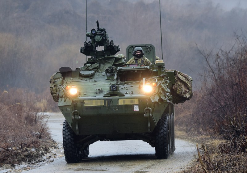 S. Korea’s Advanced Army Unit, U.S. Stryker Team Hold Joint Drills Near Border with N. Korea