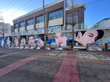BTS Mural Surrounds Elementary School in Gunsan