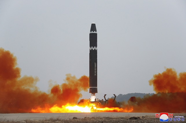 N. Korea Says It Fired Hwasong-15 ICBM at Lofted Angle