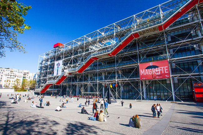 This photo, provided by Hanwha on March 20, 2023, shows the exterior view of the Centre Pompidou in Paris.