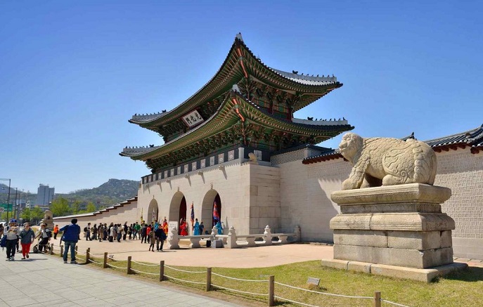 This photo provided by the Cultural Heritage Administration shows an exterior view of Gyeongbok Palace, a royal palace from the Joseon Dynasty (1392-1910), in central Seoul.
