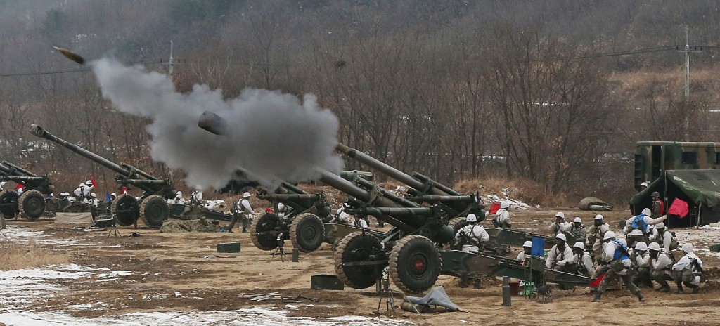 These shells were brought to South Korea by the U.S. in the 1970s as a War Reserve Stockpile and were acquired by South Korea in 2008. (Image courtesy of Yonhap)