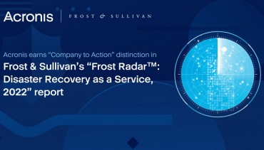 Acronis Recognized for Growth and Innovation on Frost & Sullivan’s Frost Radar™ for DRaaS