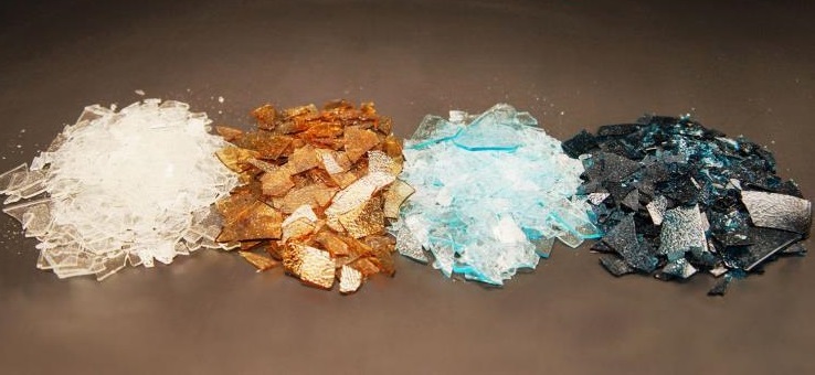 Crushed residual glass (cullet) that is used to make glass powder is seen in this photo provided by LG Electronics Inc.
