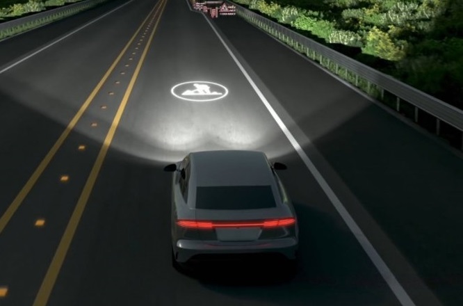 This image provided by Hyundai Mobis Co. shows the auto parts maker's HD Lighting System.