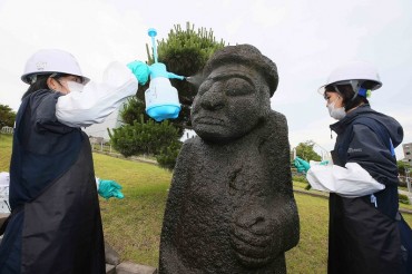 Jeju Island’s Dol Harubang Rock Statues Receive Expert Care