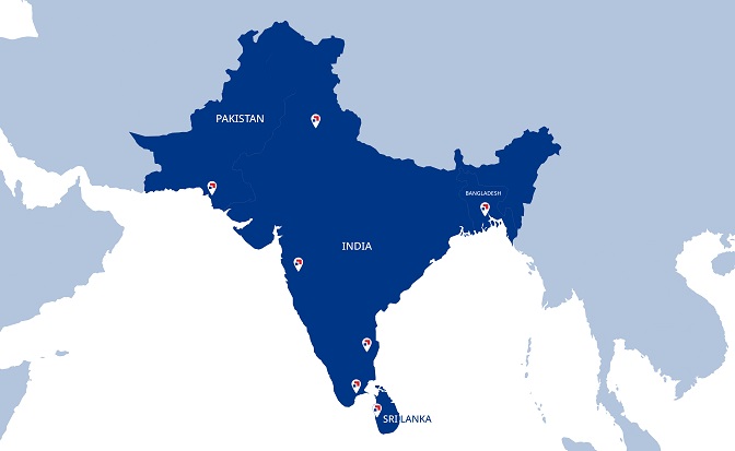 Delmar Indian Subcontinent Map