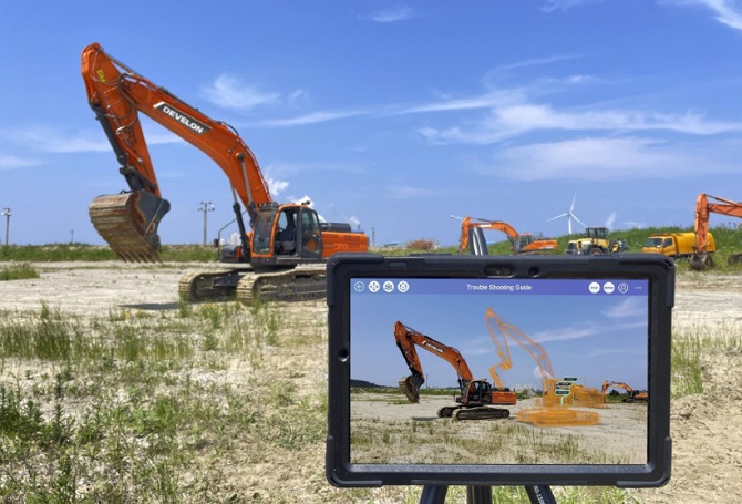 HD Hyundai Infracore Develops AR App for Construction Machinery Diagnosis