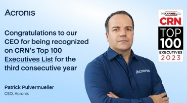 Acronis CEO, Patrick Pulvermueller, Honored on CRN’s Top 100 Executives List for the Third Consecutive Year