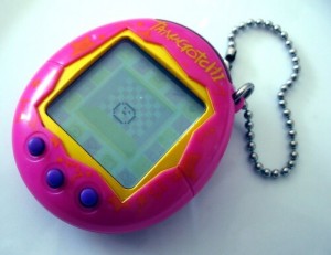 Tamagotchi involved players using buttons to feed, play with, and clean up after their virtual pets. 