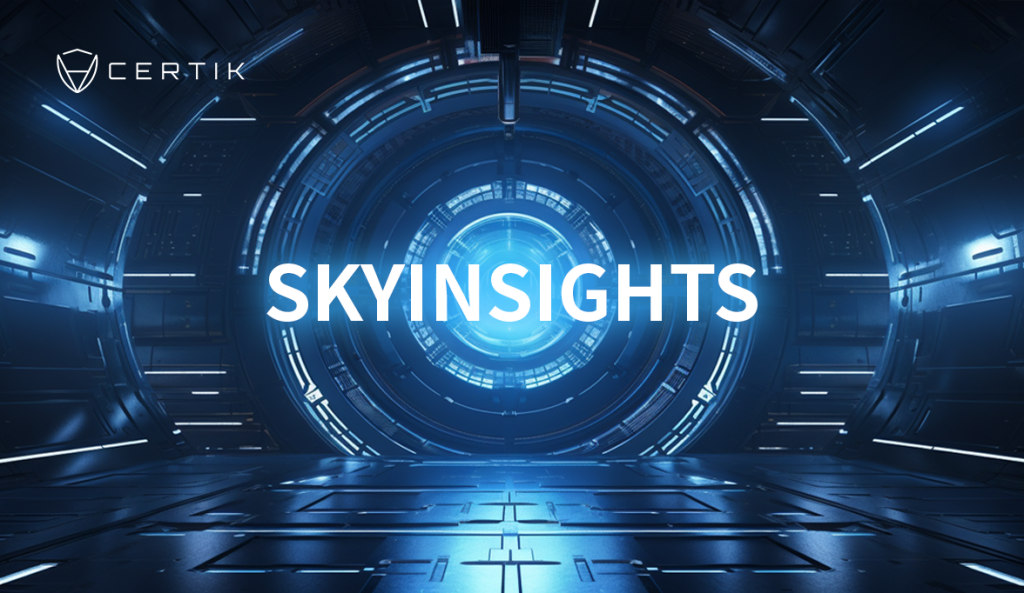 With today’s launch of SkyInsightsTM, this vast reservoir of data is harnessed to redefine the standard of crypto compliance. (Image courtesy of CertiK)