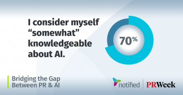 New AI Survey from Notified and PRWeek Finds PR Pros Believe in the Power of the Technology, Want Education and Resources to Drive Meaningful Usage
