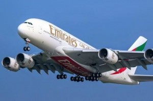 This file photo captured from the website of Emirates shows a passenger aircraft of the company.  (Yonhap)
