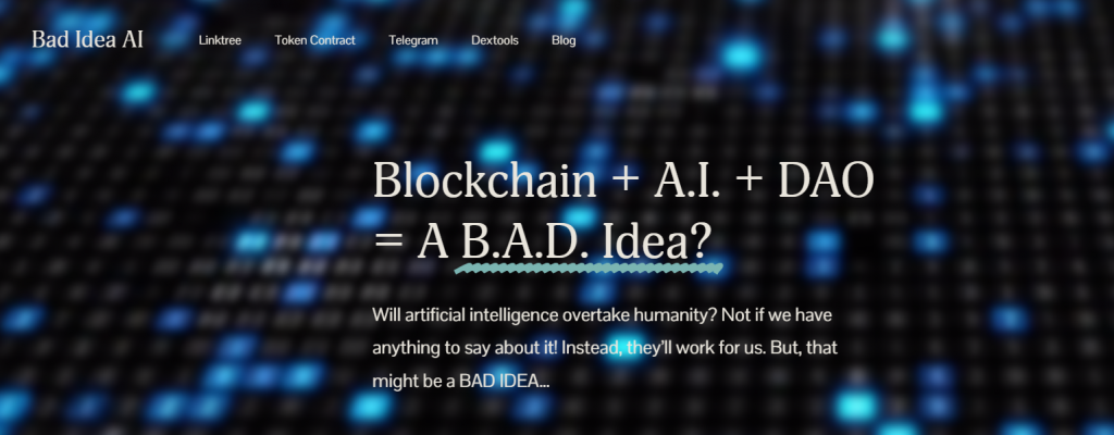 Bad Idea AI stands as a bold experiment in the future of AI. It serves as a testbed for exploring the dynamics of shared governance between AI and humans within a tokenized ecosystem. 