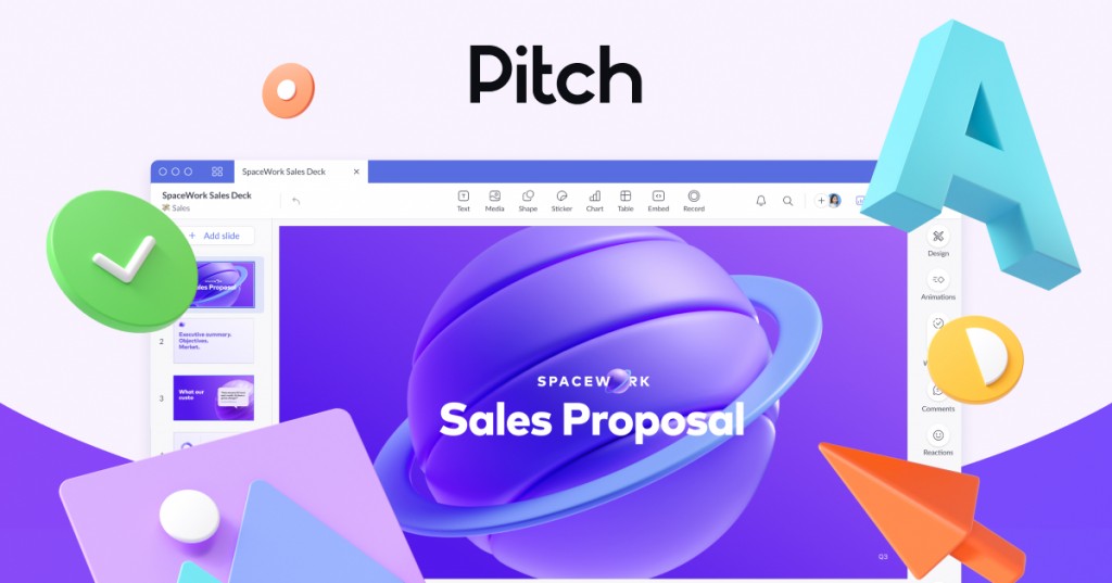 Founded in 2018 by the team behind Wunderlist, the platform has raised over $135M and is used by more than one million teams to drive decisions and fuel growth. To learn more and create a free account, visit pitch.com (Image from Pitch webpage)
