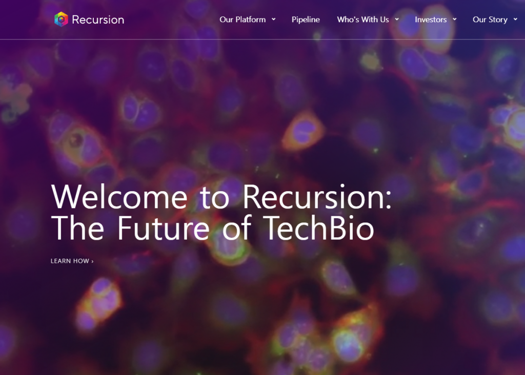 Recursion is a clinical stage TechBio company leading the space by decoding biology to industrialize drug discovery. 