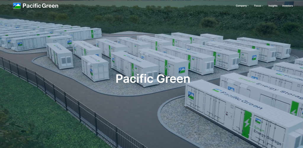 Pacific Green offers Battery Energy Storage Systems and Concentrated Solar Power to complement its environmental technologies division. (Image from the company webpage)
