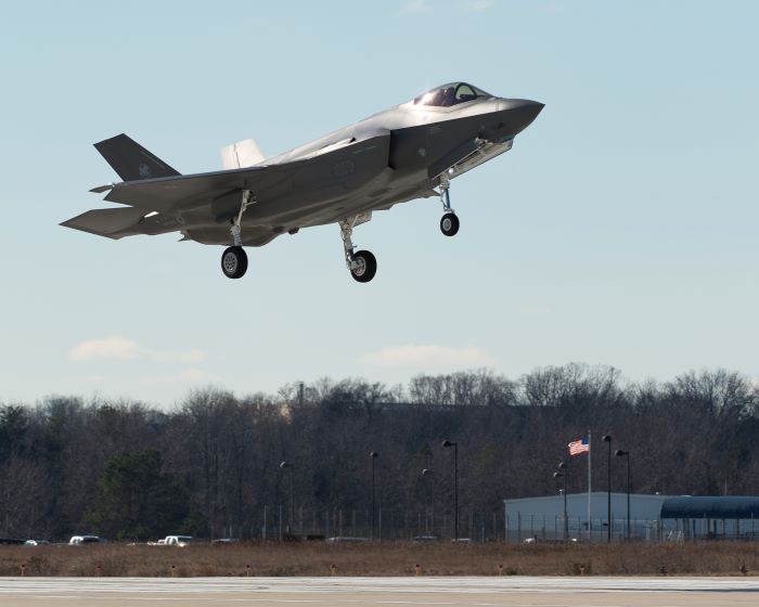 A South Korean F-35A fighter jet takes off from an air base in Cheongju, 112 kilometers south of Seoul, on Oct. 26, 2023, in this file photo provided by the Air Force. (Image procided by Lockheed Martin)
