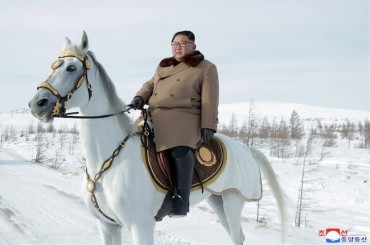 N. Korea Urges People to Follow Leader Kim in Climbing Mount Paektu in Winter