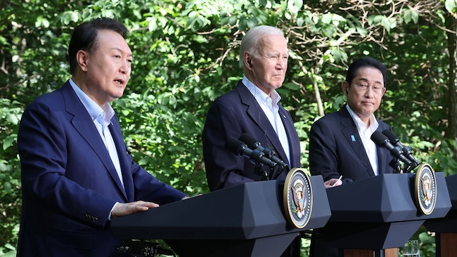 White House Touts Trilateral Cooperation with S. Korea, Japan as Key Feat in Indo-Pacific Strategy