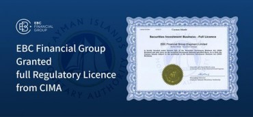 EBC Financial Group (Cayman) Limited Granted Full Regulatory Licence from the Cayman Islands Monetary Authority (CIMA)
