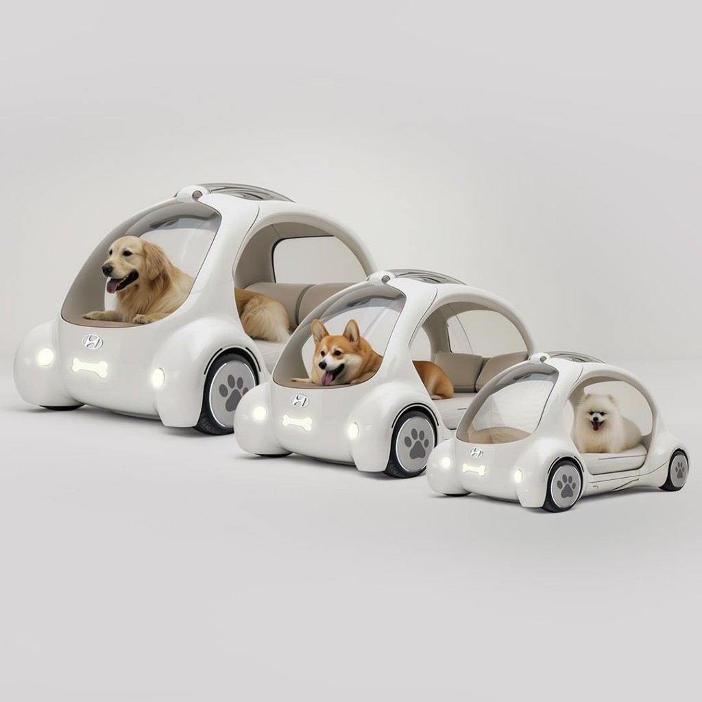 Utilizing generative artificial intelligence, the campaign visualized innovative vehicular features tailored to dogs through vivid digital renderings. (Image courtesy of Innocean)